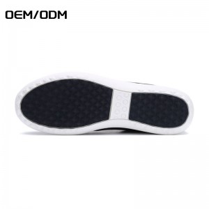 China Supplier Hot Sale Black PU Leather Sneakers Comfort Casual Shoes for Men