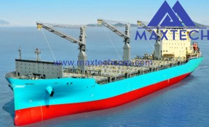 Container and Cargo Handling shipboard Crane Fixed Stiff Boom Crane with steel wire luffing