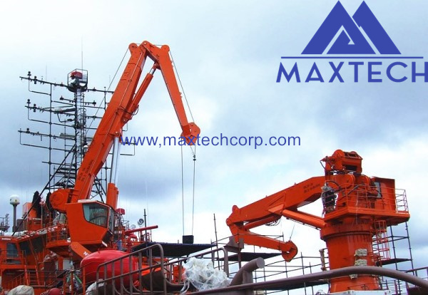 Semi-Knuckle Boom Marine Crane With BV CCS ABS DNV CE Certificate