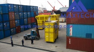 50/100kgⅠⅠ-PD Wei- a Baggermaschinn am mobilen Container