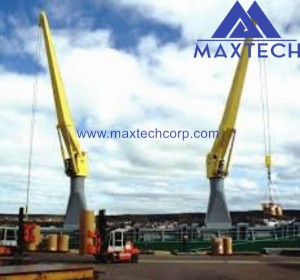 Containers and Cargo Handling Stiff Boom Marine Crane Electrical Hydraulic with Cylinders Luffing