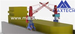 Rail Moving Crane Stiff Boom Crane with steel wire luffing
