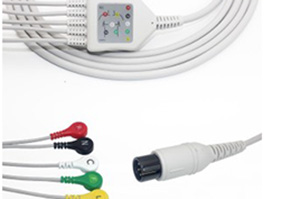 Factory Price Self-Adhesive Buckle Spo2 Sensor - Genaral 6 Pins One Piece ECG Cable – Medke