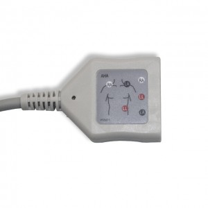 Ogólny 6-stykowy kabel magistralny EKG typu LL, 3 odprowadzenia, AHA, G3140LL