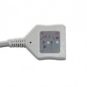 Generelt 6-pinners EKG-stammekabel i LL-stil, 5 ledninger, IEC, G5240LL