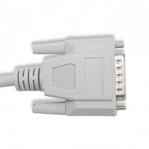 10 Leadwires IEC Fixed Pinch K1210P ပါသော Nihon Kohden EKG Cable