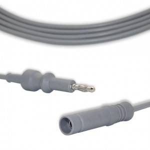 4.0 I-Banana Plug to 4.0 Maternal End Silicon Monopole Cable CP1009
