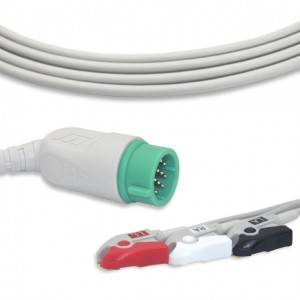 Medtronic-Physio Control ECG-kabel met 3 geleidingsdraden AHA G3115P