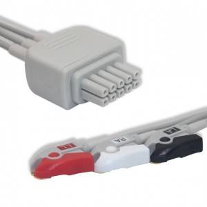 Cable conductor de ECG Mindray-Datascope de 3 derivaciones, AHA, pellizco G311DT