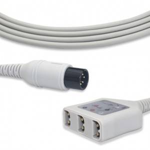 Cable troncal ECG d'estil LL de 6 pins general, 3 cables, AHA, G3140LL