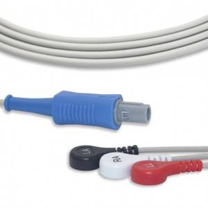 Huntleigh Healthcare ECG Cable miaraka amin'ny Leadwires 3 AHA G3142S