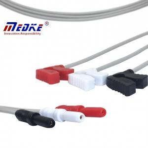 Cables conductores de ECG para neonatos DN, 3 derivaciones, clip, AHA G315DN