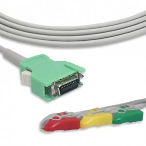 Nihon Kohden ECG Cable oo leh 3 Leadwires IEC G3234P