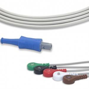 Biosys EKG-kabel med 5 ledninger AHA G5105S