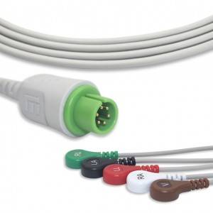 M&B Straight ECG Cable With 5 Leadwires AHA G5128S