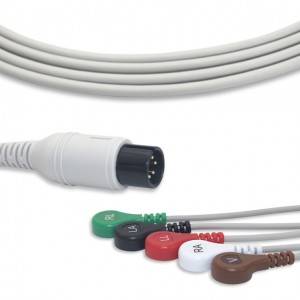Općenito 6 pinova EKG kabel, 5 odvoda, AHA, Snap G5140S