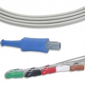 Huntleigh Healthcare EKG-kabel med 5 ledninger AHA G5142P