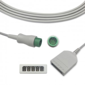 Магістральны кабель ЭКГ Mindray 12P, 5 адводаў IEC G5243MD-B