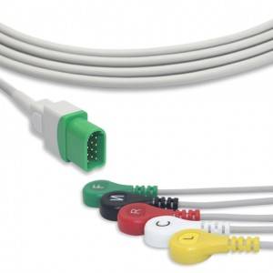 Mindray-Datascope ECG Cable oo leh 5 Leadwires IEC G5245S
