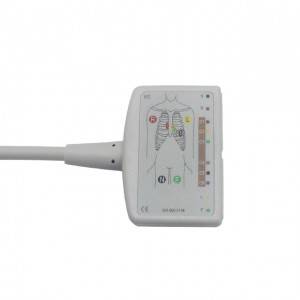 GE-Marquette EKG Trunk Cable ជាមួយនឹង 10 ឬ 12 Leads AHA, K1106MQ