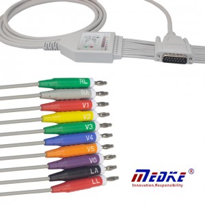 Nihon Kohden EKG Cable Pẹlu 10 Leadwires AHA K1110B