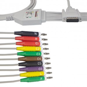 Nihon Kohden EKG USB nwere 10 Leadwires IEC K1210B