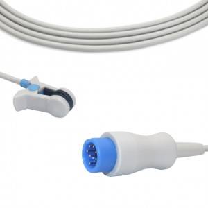 Sensor de SpO2 com clipe de orelha Mindray T5/T8, P3318H-GE