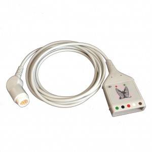 PHILIPS 12 PIN TO 5 LEAD DUAL PIN ECG TRUNK CABLE (M1520A)