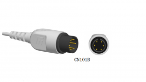 6-контактний ЕКГ-кабель Mindray з дротами, резистор 1 к, 3 виведення, AHA, фіксація
