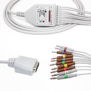 Online Exporter Lcd Fingertip Pulse Oximete - Nihon Kohden EKG Cable,10Leads,AHA, Banana 4.0, 15 Pins Connector,K1112B – Medke