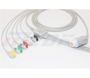 Philips ECG Cable hamwe na 5 Leadwire IEC Pinch