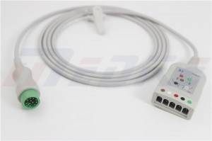 Mindray 0010-30-42719 ECG Trunk Cable, 5lead, AHA, 12 Fil Tare da Resistor