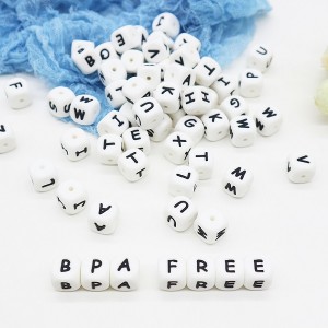 China wholesale Diy Silicone Bead Teether Supplier –  Silicone Beads Teething Letters 12mm Bulk | Melikey – Melikey Silicone