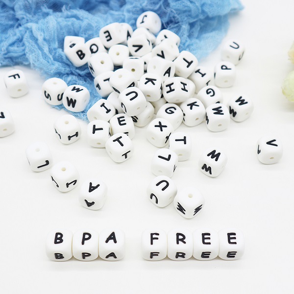 Silicone Beads Teething Letters 12mm Bulk | Melikey Featured Image