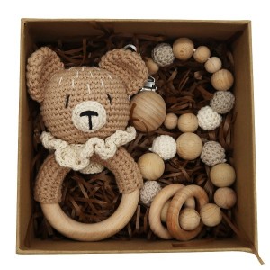 wooden teething ring baby wooden rattles and teethers | Melikey