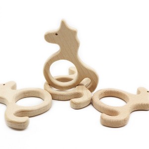 Wooden Teether Ring For Baby Teething |Melikey