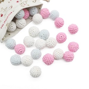 Round Wooden Beads Wholesale Supplier –  Crochet Wooden Beads For Baby Teething | Melikey – Melikey Silicone
