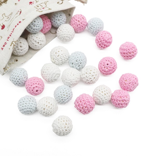 Bpa Free Silicone Beads Manufacturer –  Crochet Wooden Beads For Baby Teething | Melikey – Melikey Silicone