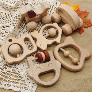 China wholesale Silicone Ring Teether Suppliers –  unique wooden teether wooden animal teether | Melikey – Melikey Silicone