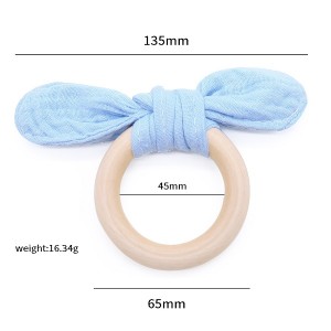 wooden teether natural wooden bunny teether | Melikey