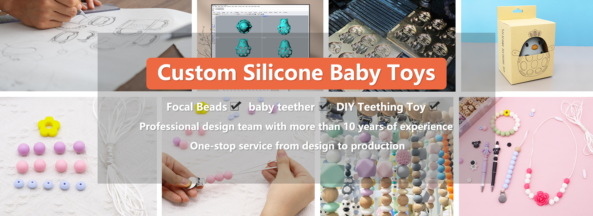 op maat gemaakt siliconen babyspeeltje