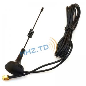 External Antenna With Magnetism 433Mhz RP SMA Plug Male Straight SMA Raido Antenna with Magnetic Base for National Grid for Wireless Meters, Water Meters etc