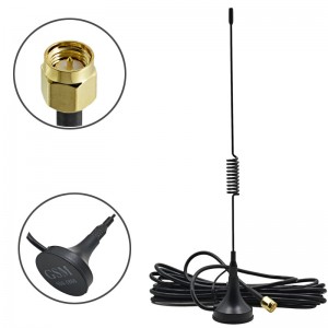 Antenna GSM 5dBi Magnetic Mount Omnidirectional Antenna with 2m Cable to RP-SMA/SMA, Wireless Digital Antenna Magnetic High Gain Antenna for Vehicle Vending Machine