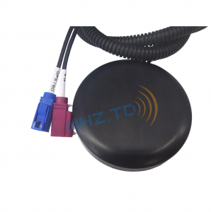 GPS and 4G LTE Quad Band Combo Antenna, Sticky Type. Flat housing for easy installation