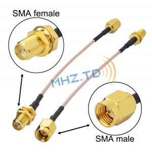 Rf Cable,-SMA male to SMA female cable ,assembly (25cm), Wifi Antenna Extension Cable Low Loss RF Patch Cords for 3G 4G LTE Radio Applications