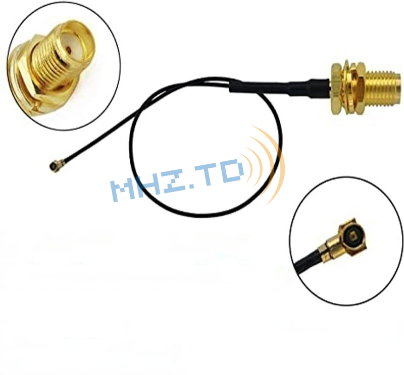 Wholesale Sma Male To Sma Female Cable - sma to ufl connector1.13 Black cable MHF4 IPEX Ⅳ WiFi antenna extension cable – MHZ.TD
