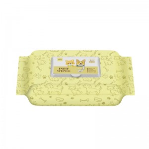 Biodegradable Bamboo Material Large Sheet size OEM Gentle Cleaning Dog Wet Pet Wipes
