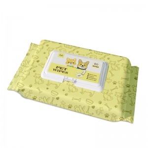 Biodegradable Bamboo Material Large Sheet size OEM Gentle Cleaning Dog Wet Pet Wipes