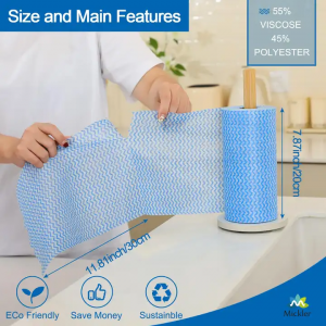 Biodegradable Reusable Nonwoven Fabric disposable disposable lawon pikeun ngumbah piring
