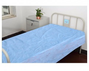 ဟိုတယ်ဆေးဘက်ဆိုင်ရာပစ္စည်းများ အိမ်သုံး အထည်အလိပ် Polypropylene Nonwoven Fabric Bed Sheet Set